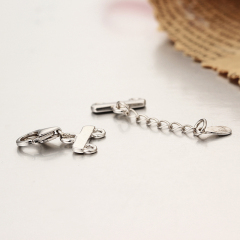 925 Sterling Silver Lobster Claw Clasp With Extender Chain