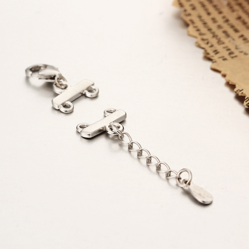 925 Sterling Silver Lobster Claw Clasp With Extender Chain