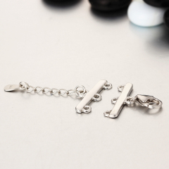 925 Sterling Silver Lobster Claw Clasp With Extender Chain For Jewelry Making