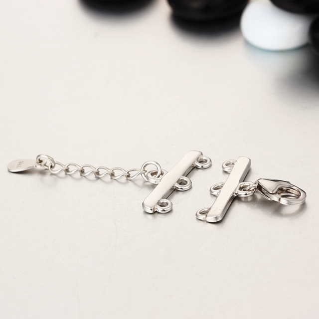 925 Sterling Silver Lobster Claw Clasp With Extender Chain For Jewelry Making