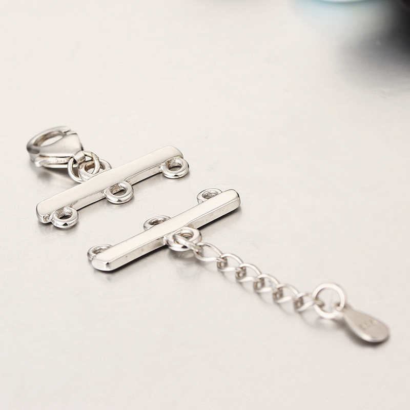 925 Sterling Silver Lobster Claw Clasp With Extender Chain For Jewelry Making