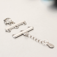 925 Sterling Silver Lobster Claw Clasp With Extender Chain For Jewelry Making