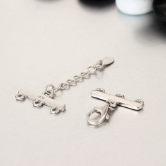 925 Sterling Silver Lobster Claw Clasp With Extender Chain For Jewelry Making