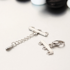 925 Sterling Silver Lobster Claw Clasp With Extender Chain For Jewelry Making