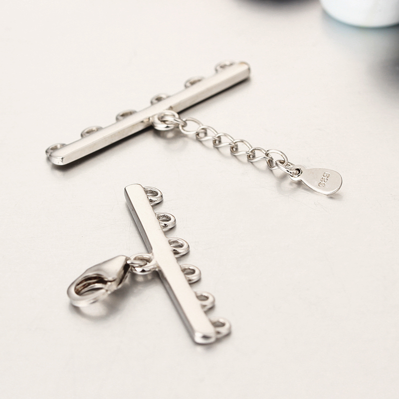 925 Sterling Silver Lobster Claw Clasp And Extender Chain