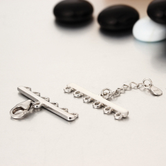 925 Sterling Silver Lobster Claw Clasp And Extender Chain