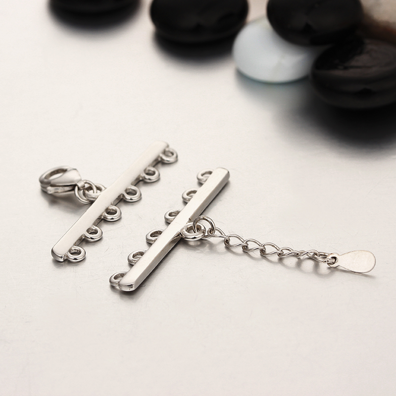 925 Sterling Silver Lobster Claw Clasp And Extender Chain