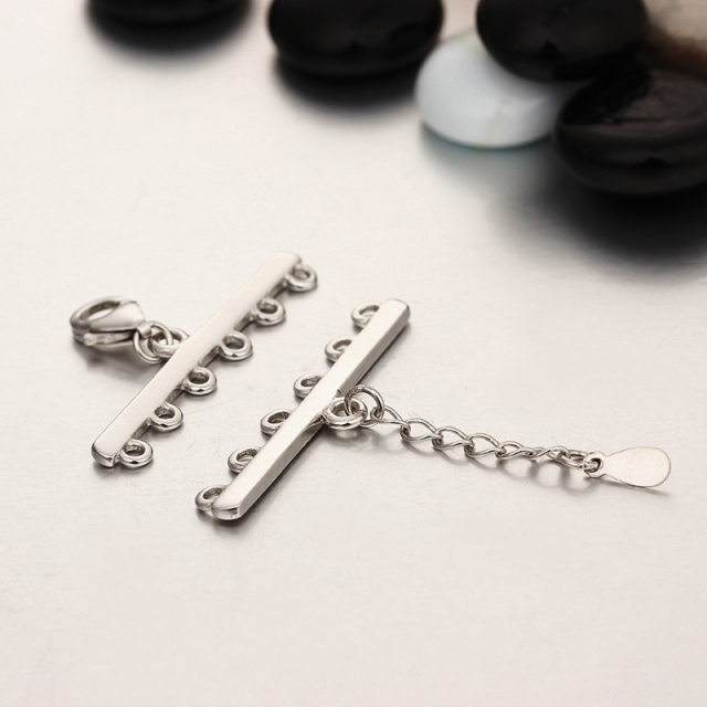 925 Sterling Silver Lobster Claw Clasp And Extender Chain