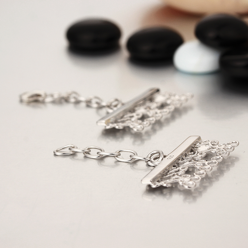 925 Sterling Silver Special Lobster Claw Clasp And Extender Chain