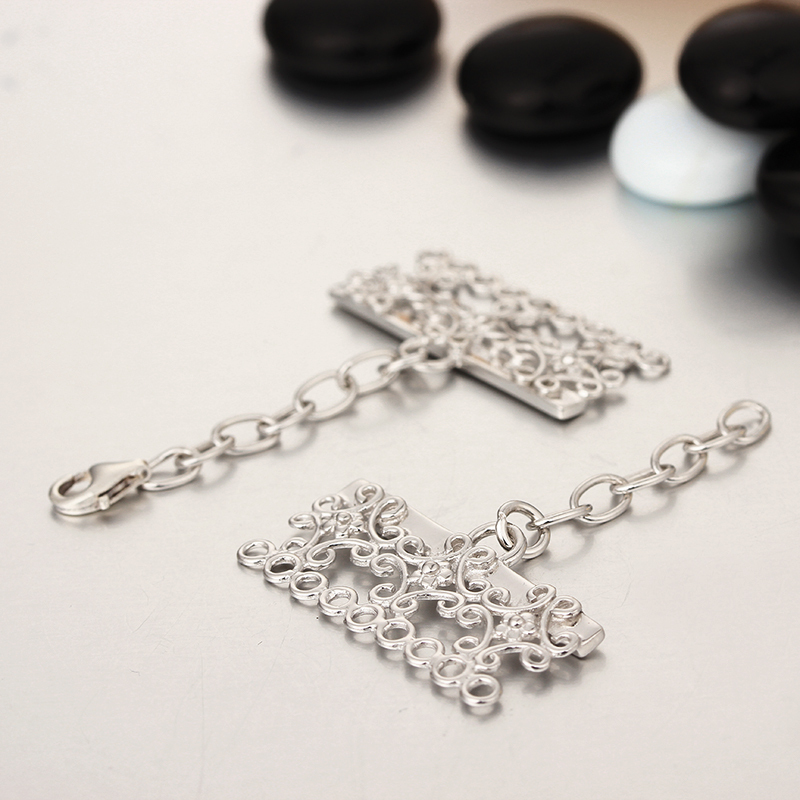 925 Sterling Silver Special Lobster Claw Clasp And Extender Chain