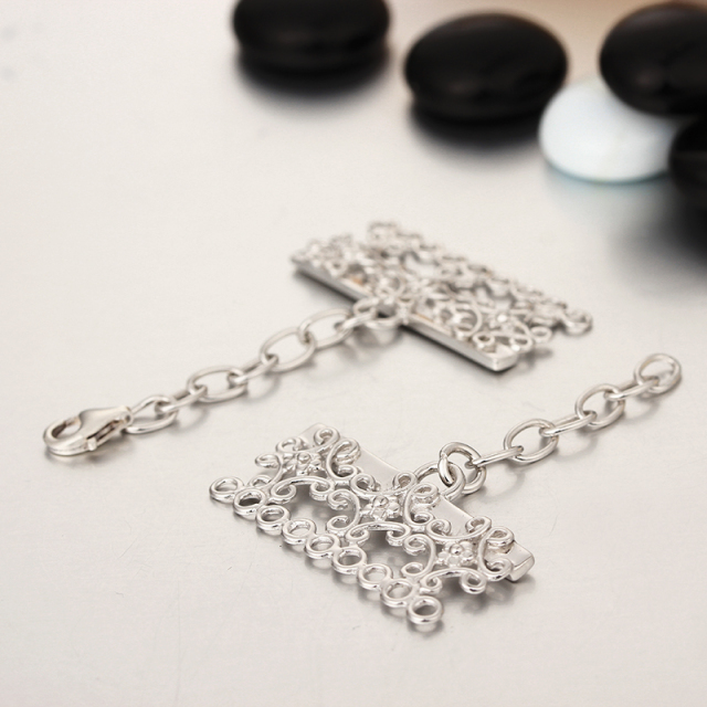925 Sterling Silver Special Lobster Claw Clasp And Extender Chain