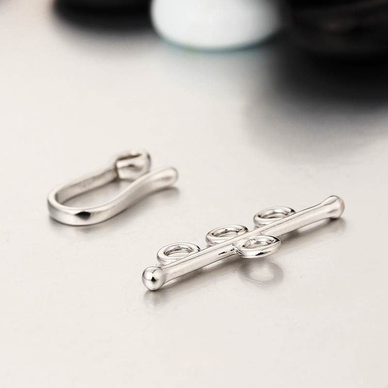 925 Sterling Silver Three Rows Bracelet Clasps