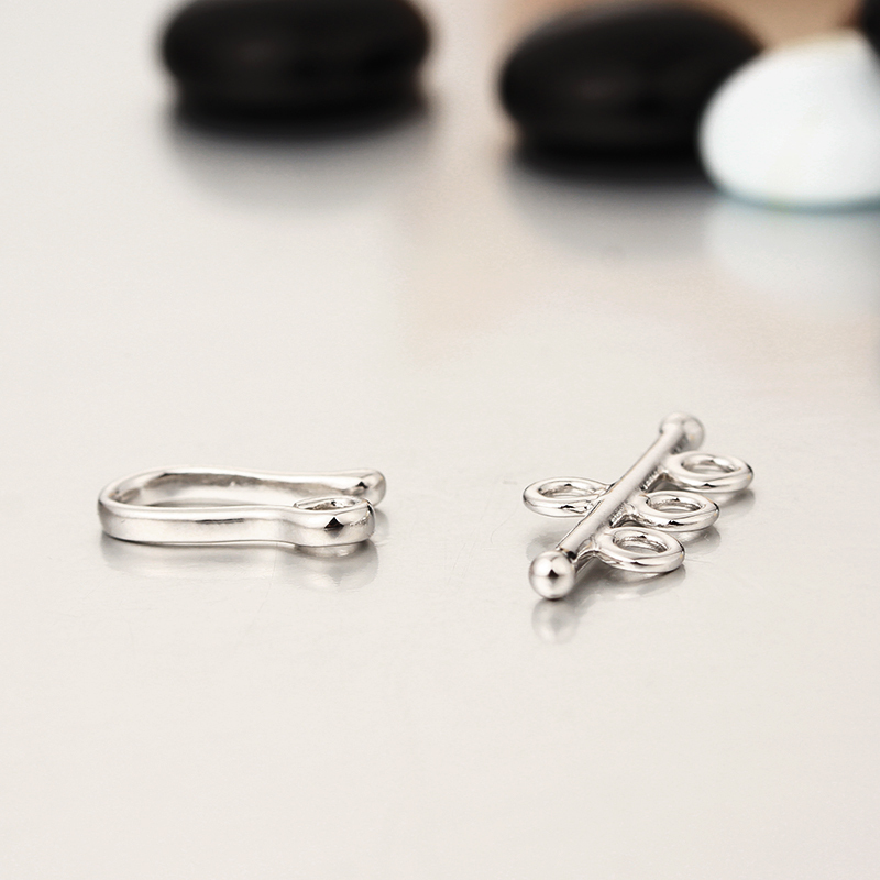 925 Sterling Silver Three Rows Bracelet Clasps
