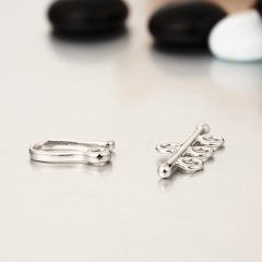 925 Sterling Silver Three Rows Bracelet Clasps