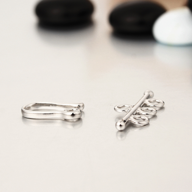 925 Sterling Silver Three Rows Bracelet Clasps