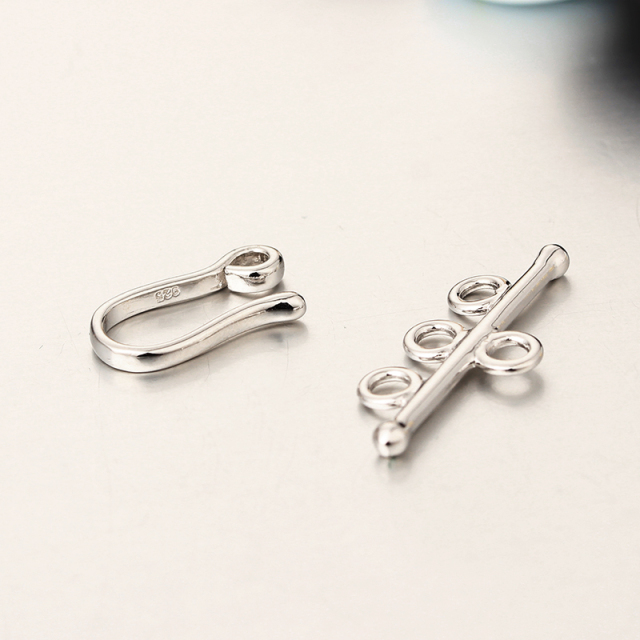 925 Sterling Silver Three Rows Bracelet Clasps