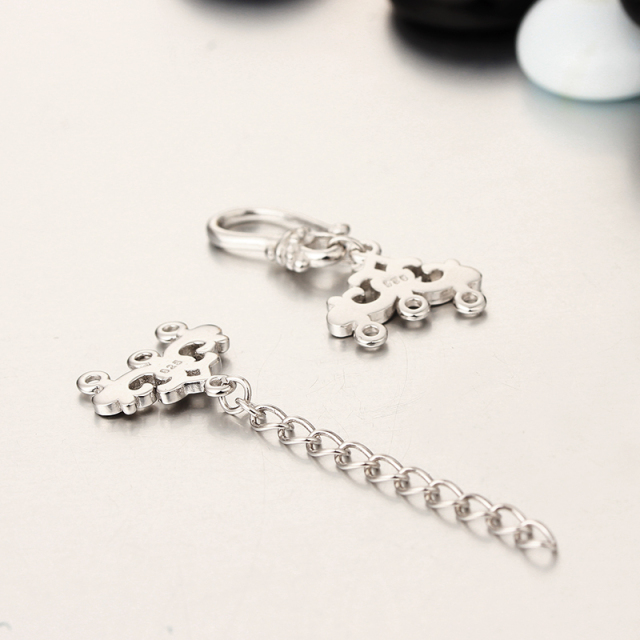 925 Sterling Silver Lobster Claw Clasp And Extender Chain