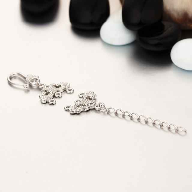 925 Sterling Silver Lobster Claw Clasp And Extender Chain