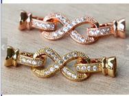 925 Sterling Silver CZ Infinity Clasps