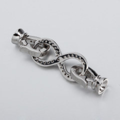 925 Sterling Silver CZ Infinity Clasps