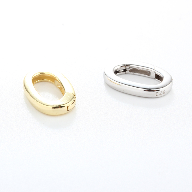 925 Sterling Silver Oval Link Clasp