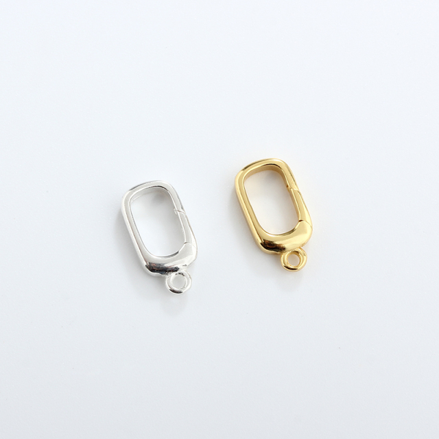 925 Sterling Silver 7*14Mm Square Clasp