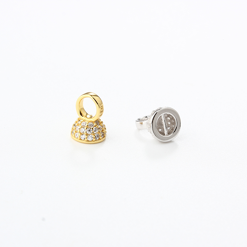 925 Sterling Silver Pearl Necklace Ending Cap
