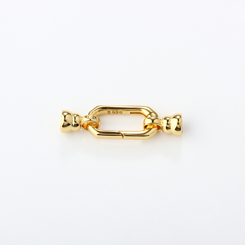 925 Sterling Silver Square Toggle Pearl Clasp