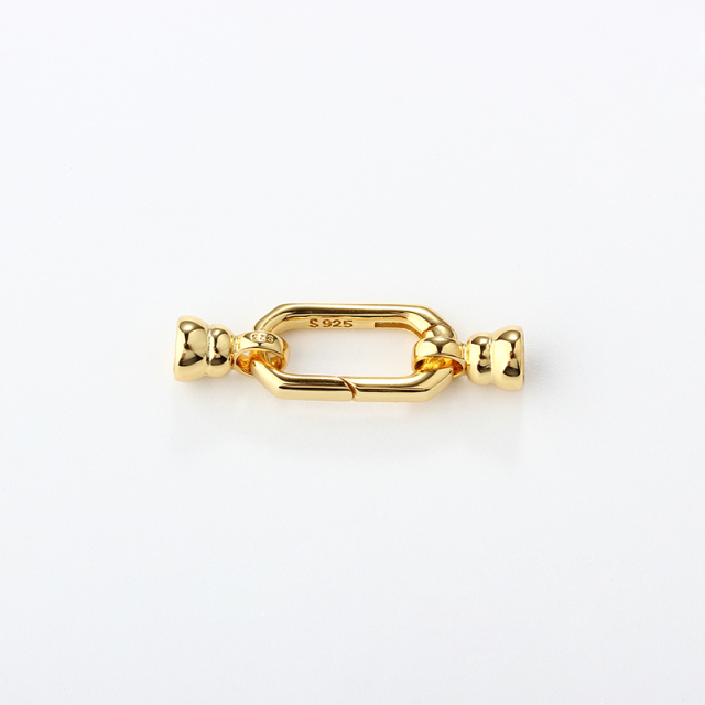925 Sterling Silver Square Toggle Pearl Clasp