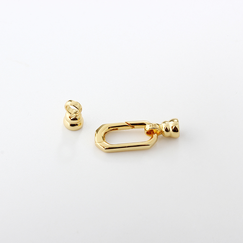 925 Sterling Silver Square Toggle Pearl Clasp