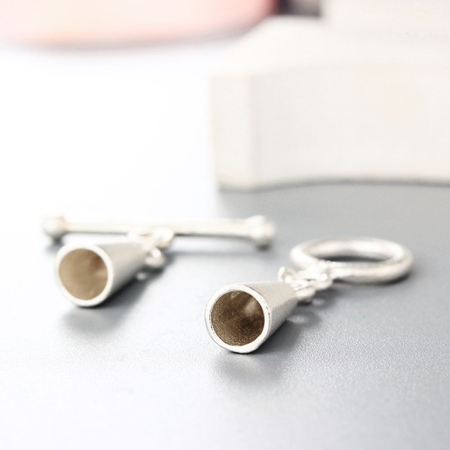 925 Sterling Silver Ot Toggle Clasp With Cup