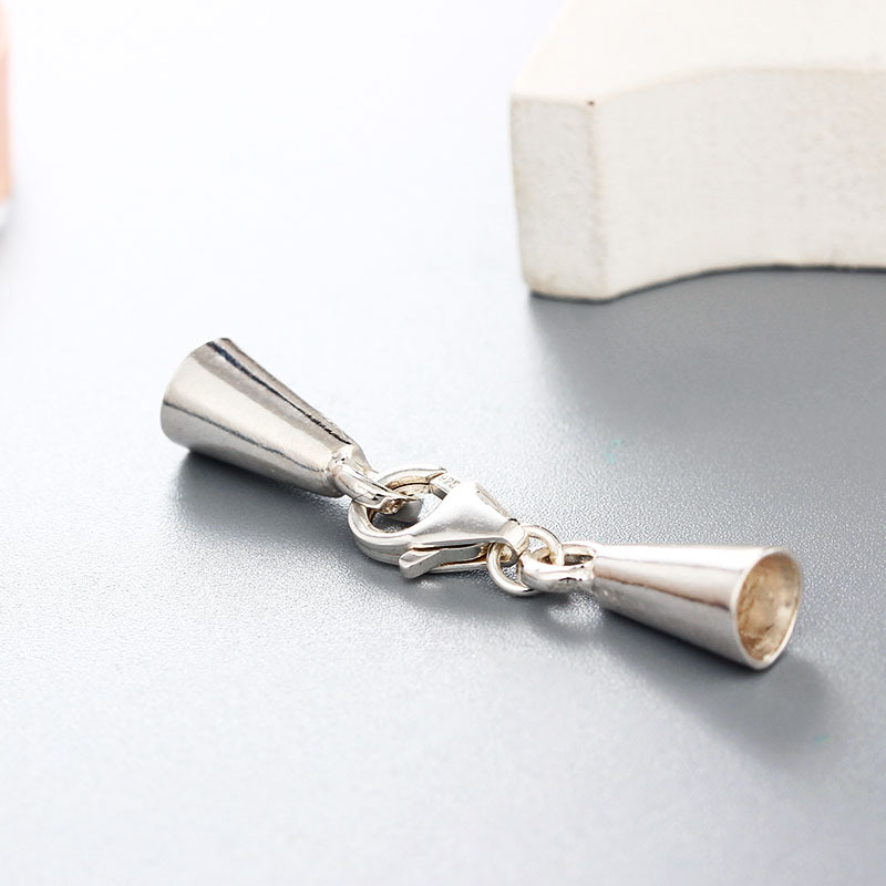 925 Sterling Silver Lobster Clasp With Cup