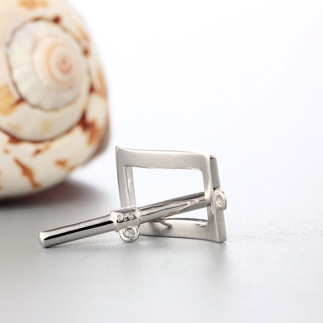 925 Silver Square Clasps For Diy Making