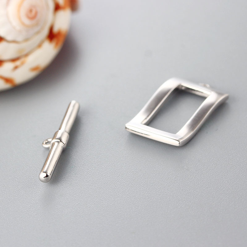 925 Silver Square Clasps For Diy Making