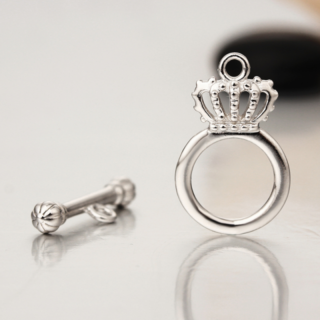 925 Sterling Silver Crown Ot Toggle Clasps