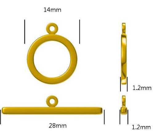 925 Sterling Silver Ot Toggle Clasps
