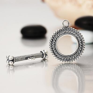 Thai 925 Sterling Silver Screw Toggle Clasps For Bracelet