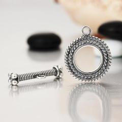 Thai 925 Sterling Silver Screw Toggle Clasps For Bracelet