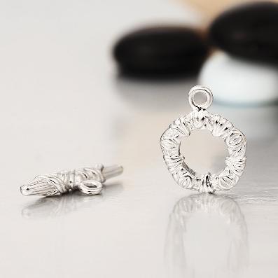 925 Sterling Silver New Twine Design Toggle Clasps