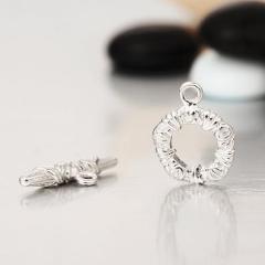 925 Sterling Silver New Twine Design Toggle Clasps