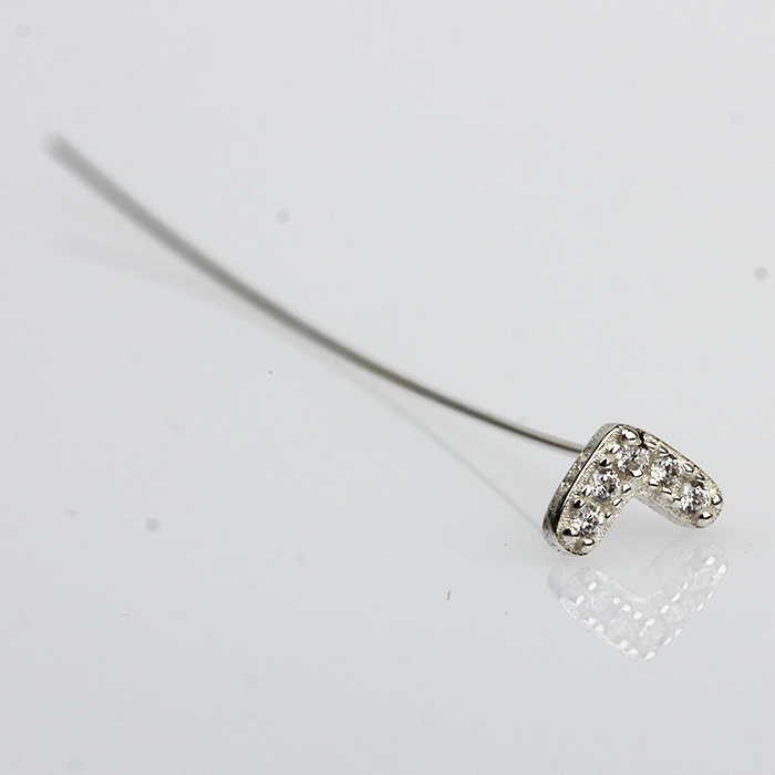 925 Sterling Silver Heart Ball Pins