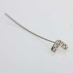 925 Sterling Silver Heart Ball Pins