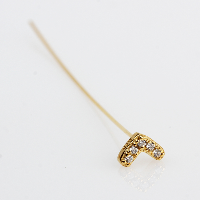 925 Sterling Silver Heart Ball Pins