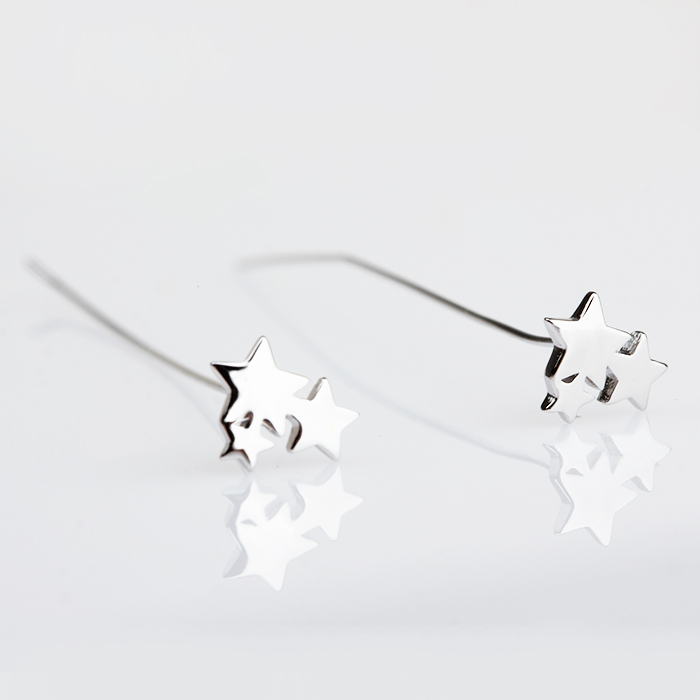 925 Sterling Silver Star Ball Pins