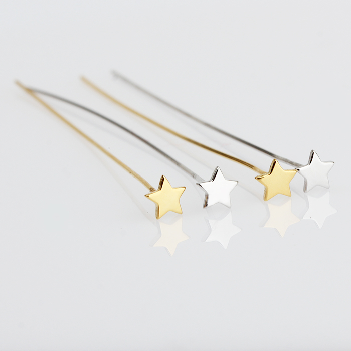 925 Sterling Silver Heart Ball Pins