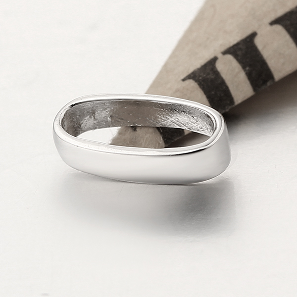 925 Sterling Silver Simple Oval Rings