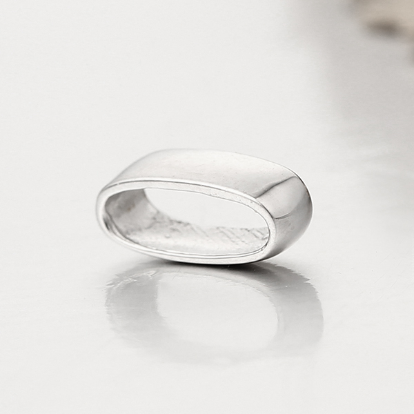 925 Sterling Silver Simple Oval Rings