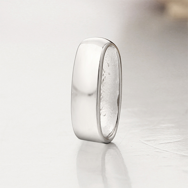 925 Sterling Silver Simple Oval Rings