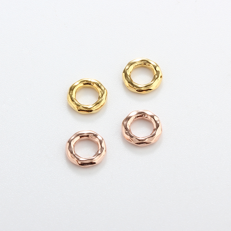 925 Sterling Silver Hammered Textured Ring Spacer Beads,Approx 1.4*7mm