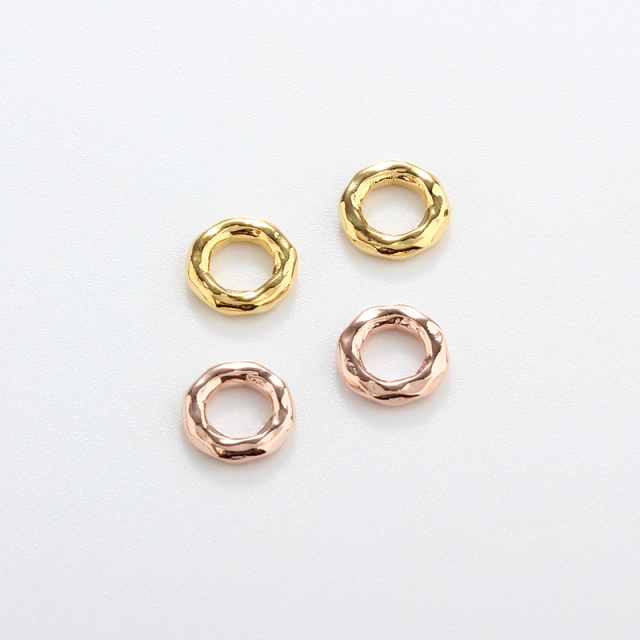 925 Sterling Silver Hammered Textured Ring Spacer Beads,Approx 1.4*7mm